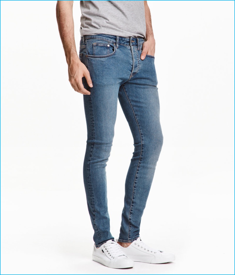 h&m low waist skinny jeans