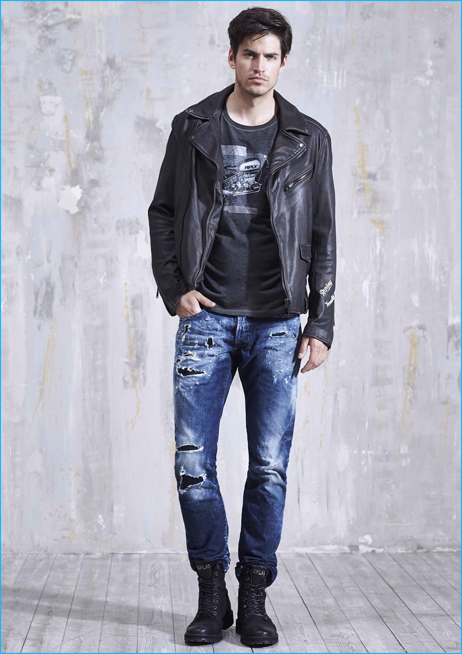 Мужские 2016. Replay Leather Jacket. Sisley man Jeans Biker Jacket. Replay Leather Biker Jacket. Men Denim Jacket Replay.