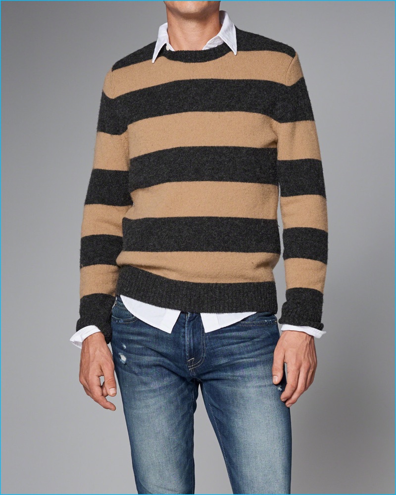abercrombie striped sweater