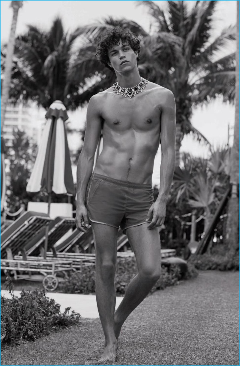 Miles Mcmillan Soaks In The Sun For The Daily Beach Cover Shoot The