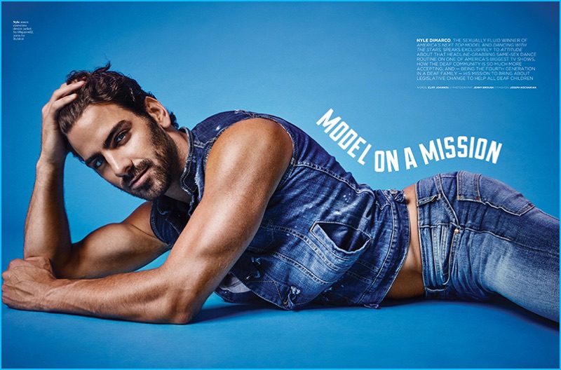 Nyle Dimarco Covers Attitude Rocks Denim And Leather The Fashionisto