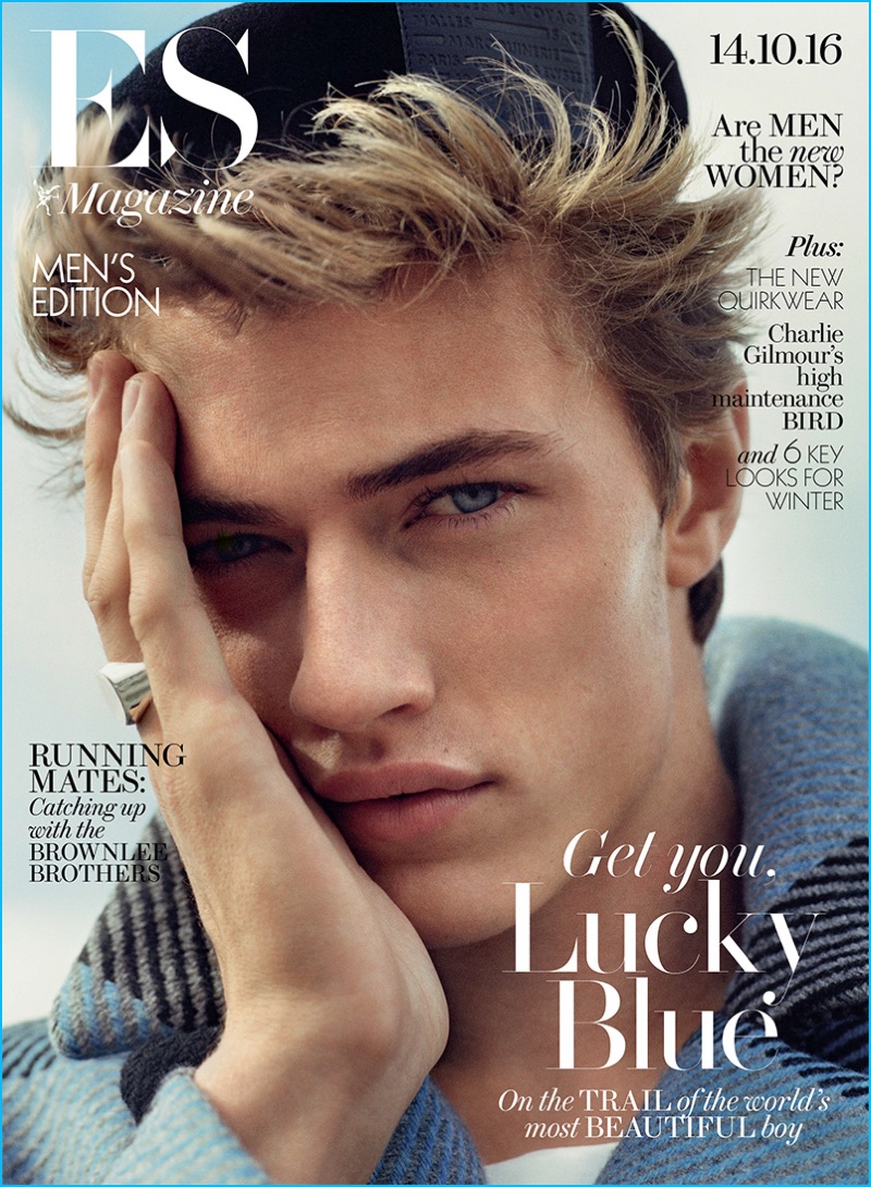 Lucky Blue Smith is Sailor Chic for ES Magazine Cover Story