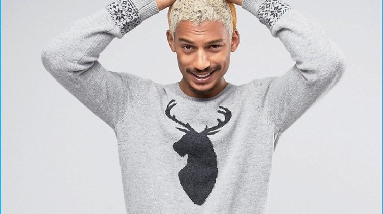 ASOS Christmas Sweater Stag Design