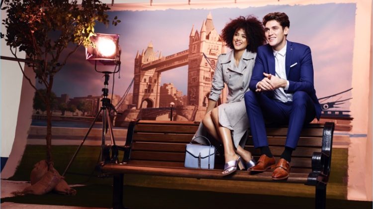 All smiles, Nathalie Emmanuel and Isaac Carew star in Dune London's new campaign.