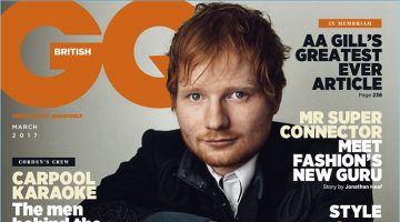 Ed Sheeran covers the March 2017 issue of British GQ.