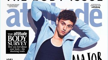 Tom Daley covers the March 2017 issue of Attitude magazine.