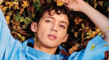 Troye Sivan covers Teen Vogue in a Comme des Garçons shirt.