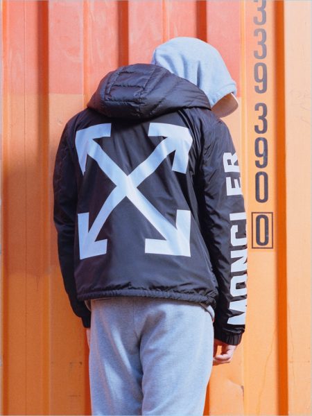 Dual-Branded Geometric Streetwear : OFF-WHITE and Moncler