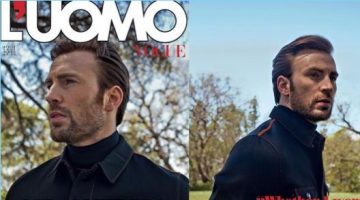 Chris Evans covers the April 2017 issue of L'Uomo Vogue.