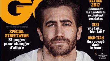 Jake Gyllenhaal covers the April 2017 issue of GQ France.