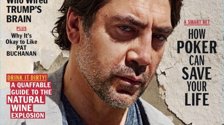 Javier Bardem covers the May 2017 issue of Esquire.