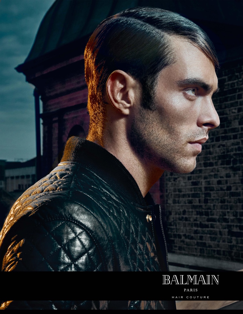 Jon Kortajarena Dons A Slicked Hairstyle For Balmain Hair Couture Icons Campaign The Fashionisto