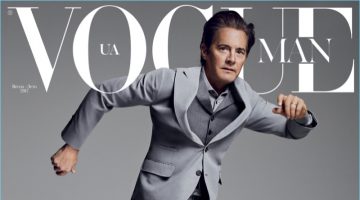 Leaping into action, Kyle MacLachlan covers Vogue Man Ukraine.