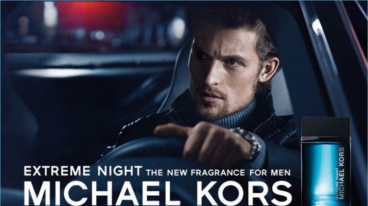 Wouter Peelen stars in the fragrance campaign for Michael Kors Extreme Night.