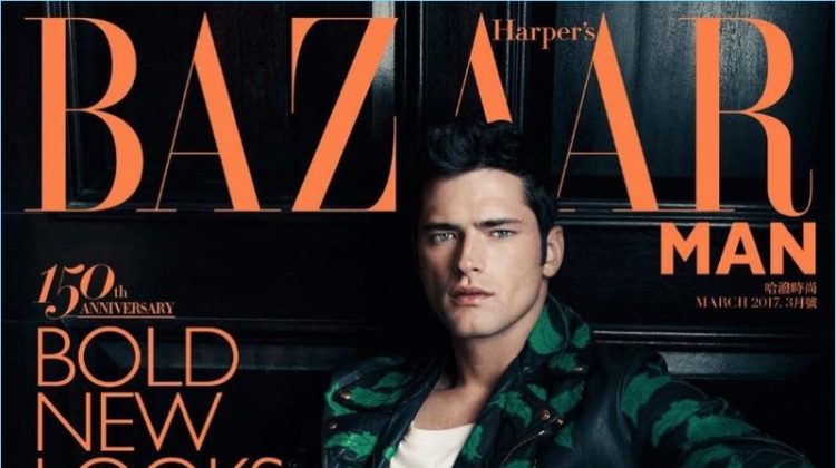 Sean O'Pry covers the March 2017 issue of Harper's Bazaar Man Taiwan.