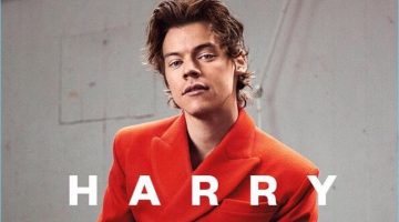 Harry Styles covers The Sunday Times magazine in a bespoke suit by Charles Jeffrey.