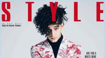 Matt Healy covers the May 28, 2017 issue of The Sunday Times' Style magazine.