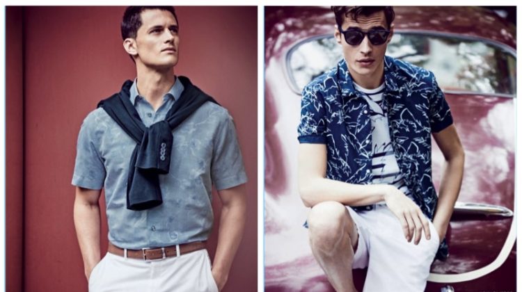 Models Garrett Neff and Adrien Sahores appear in Neiman Marcus' latest men's catalogue.