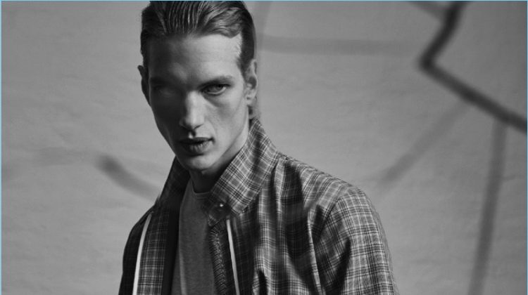 Paul Boche stars in a fashion editorial for Essential Homme.