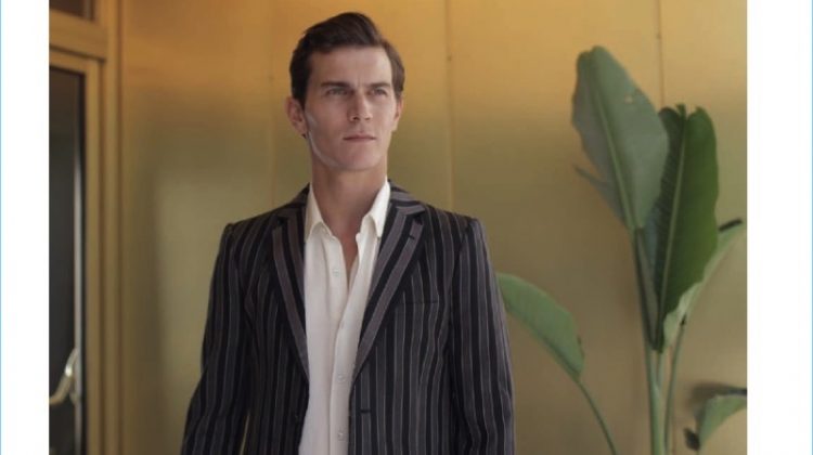 French model Vincent LaCrocq stars in a sartorial editorial for Forbes España.