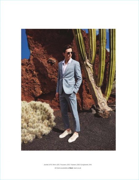 Desert Storm: Alex Dunstan Models Smart Summer Looks for British GQ ...