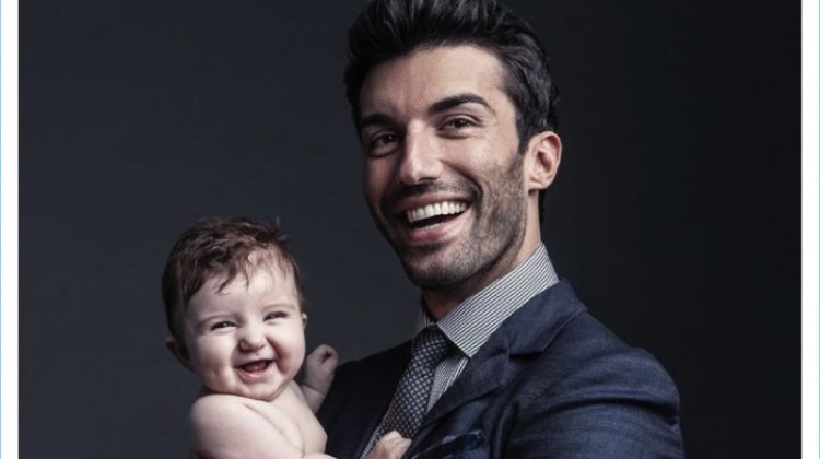 Actor Justin Baldoni poses for a portrait with his daughter.