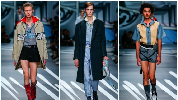 Prada presents its spring-summer 2018 men's collection during Milan Fashion Week.