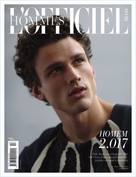 Simon Nessman Covers L'Officiel Hommes Brasil, Wears Louis Vuitton ...