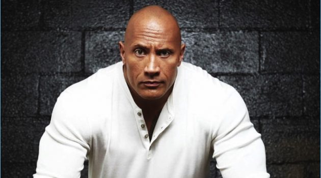 Front and center, Dwayne 'The Rock' Johnson poses for an Emmy magazine photo shoot.