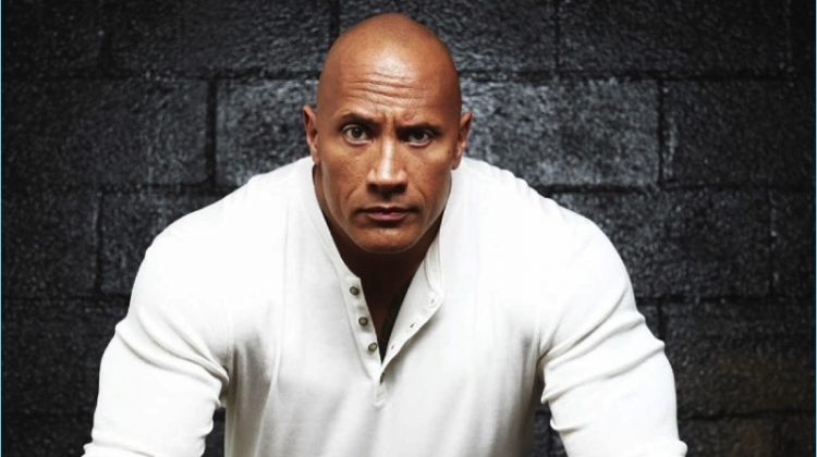 Front and center, Dwayne 'The Rock' Johnson poses for an Emmy magazine photo shoot.