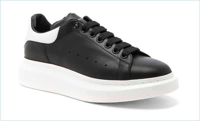 alexander mcqueen black and white sneakers