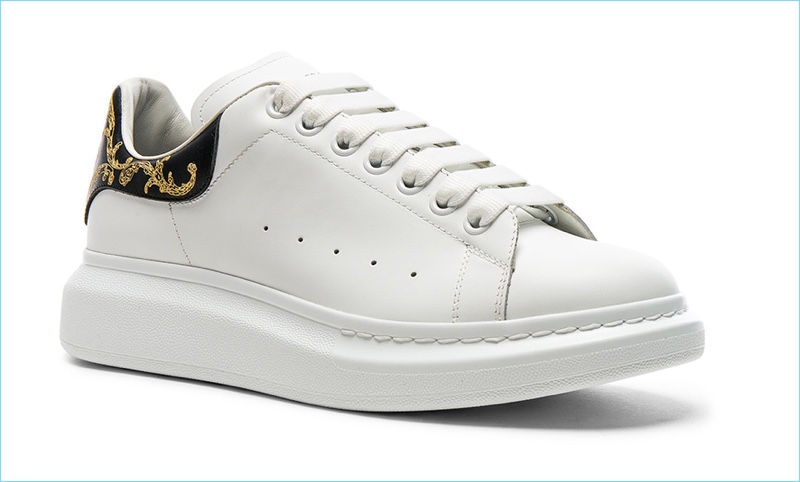 black and white alexander mcqueen sneakers