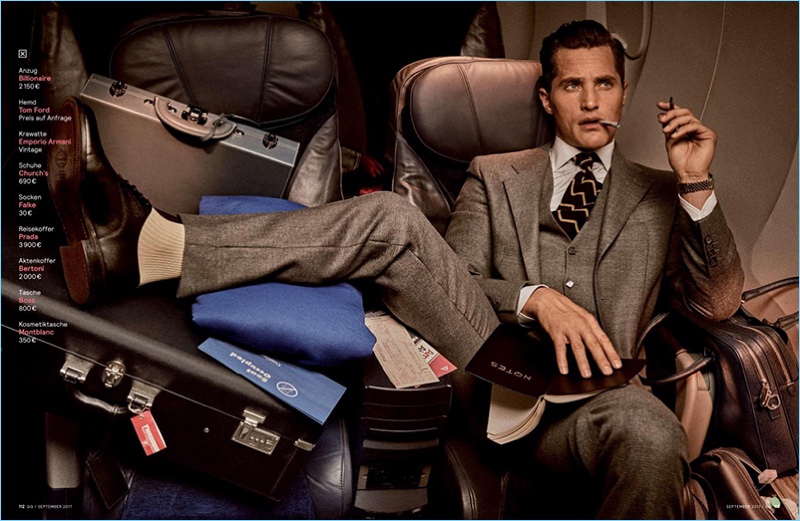 Business Class: Sean O'Pry & Ollie Edwards for GQ Germany – The Fashionisto
