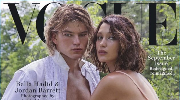 Jordan Barrett Bella Hadid 2017 Vogue Australia Cover