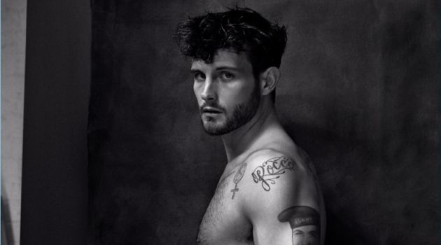 Going nude, Nico Tortorella poses for a Paper magazine photo shoot.