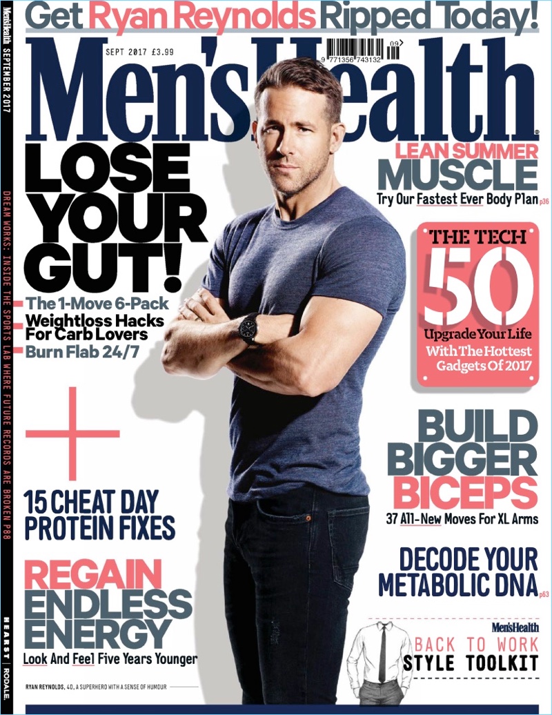 Ryan Reynolds Covers Men S Health Uk September 17 Issue