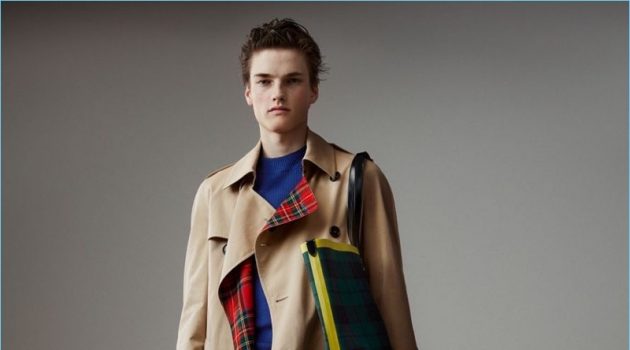 Burberry Tartan-lined Cotton Gabardine Trench Coat