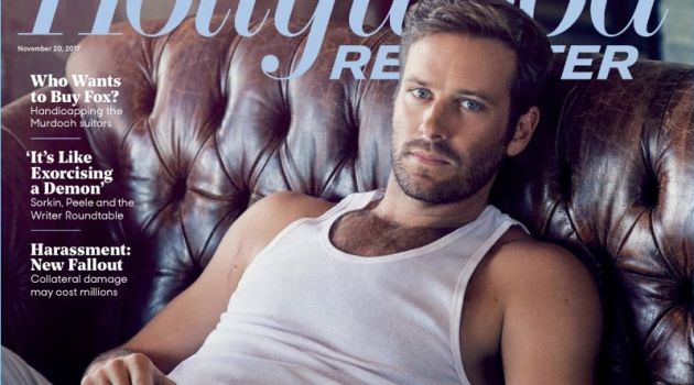 Armie Hammer covers the most recent issue of The Hollywood Reporter.