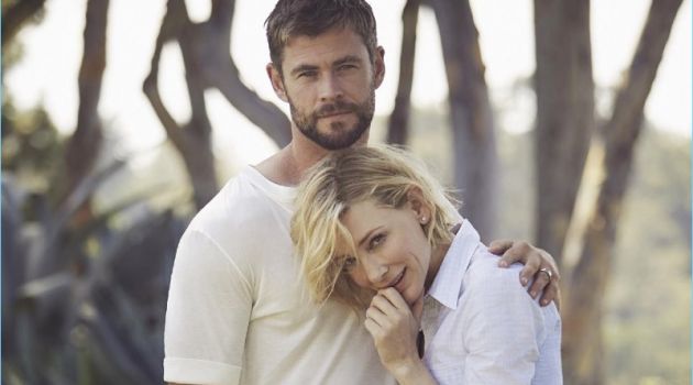 Actors Chris Hemsworth and Cate Blanchett reunite for Vogue Australia.