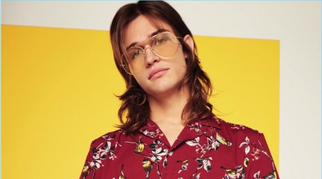 River Island marries the color red with prints for spring-summer 2018.