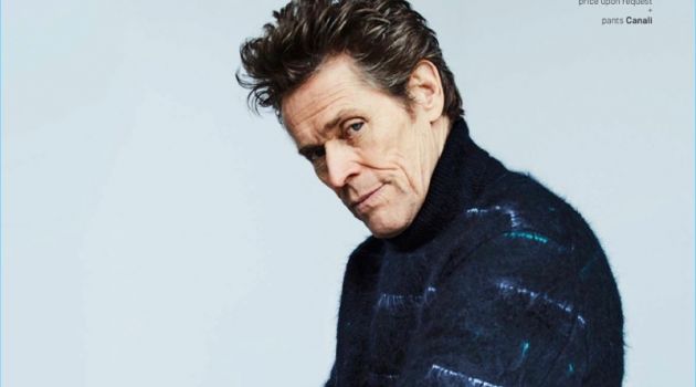 Connecting with GQ Style, Willem Dafoe wears a Dior Home turtleneck with Canali trousers.