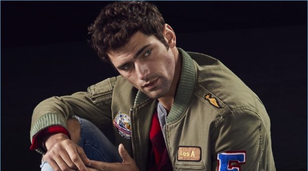 Sean O'Pry sports a look by Frame Denim.