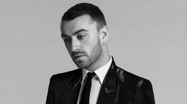 Donning a suit, Sam Smith wears Givenchy.