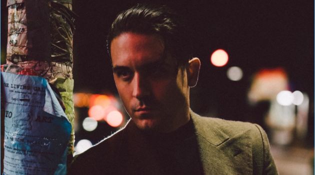 Rapper G-Eazy rocks a Lanvin coat with a Hugo Boss top.