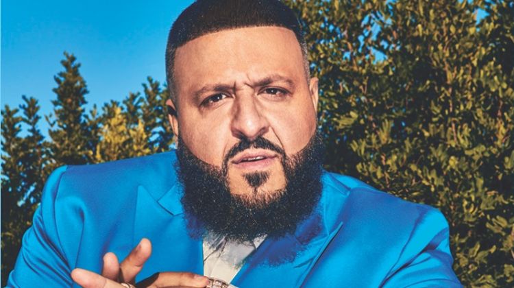 Donning a bold suit, DJ Khaled appears in a photo shoot for Ocean Drive.