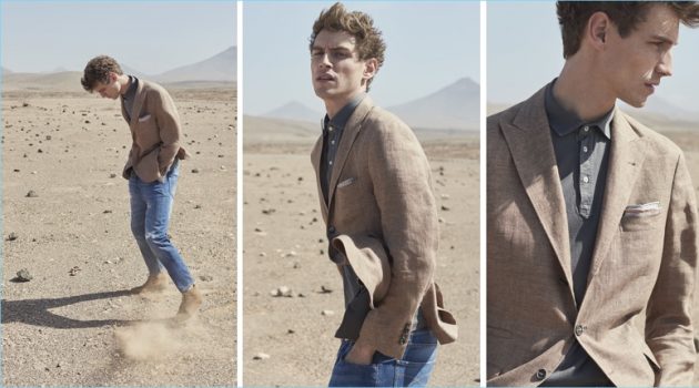 Victor Norlander stars in Brunello Cucinelli's spring-summer 2018 campaign.