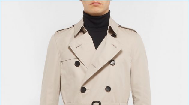 Burberry Kensington Mid-Length Weatherproof Cotton-Gabardine Trench Coat