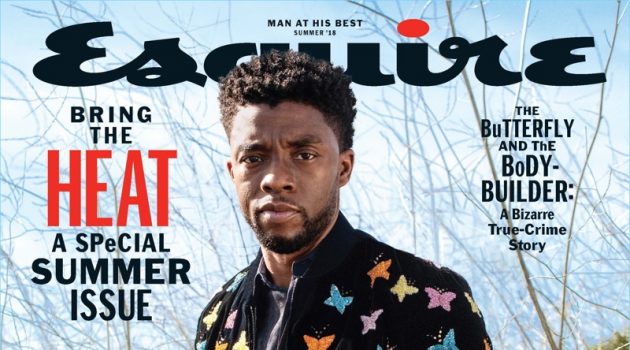 Chadwick Boseman covers the summer 2018 issue of Esquire.