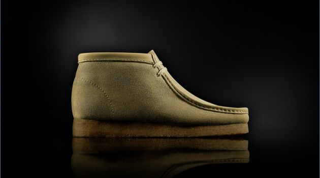 Clarks "Made in Italy" Wallabee Boots in Sand