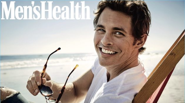 All smiles, James Marsden wears an Alternative Apparel t-shirt with Simon Miller jeans.